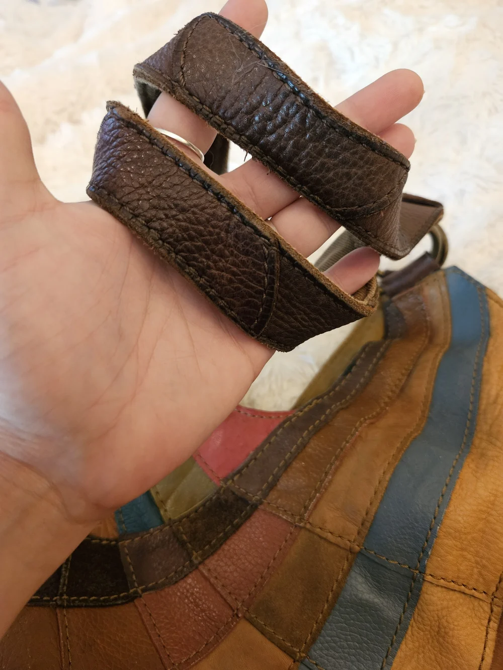 Vintage✨️Lucky Brand Slouchy Patchwork Hobo Bag